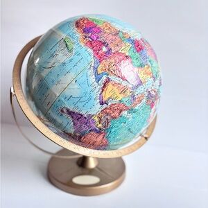 Vintage World Globe 16 Inch on Metal Base